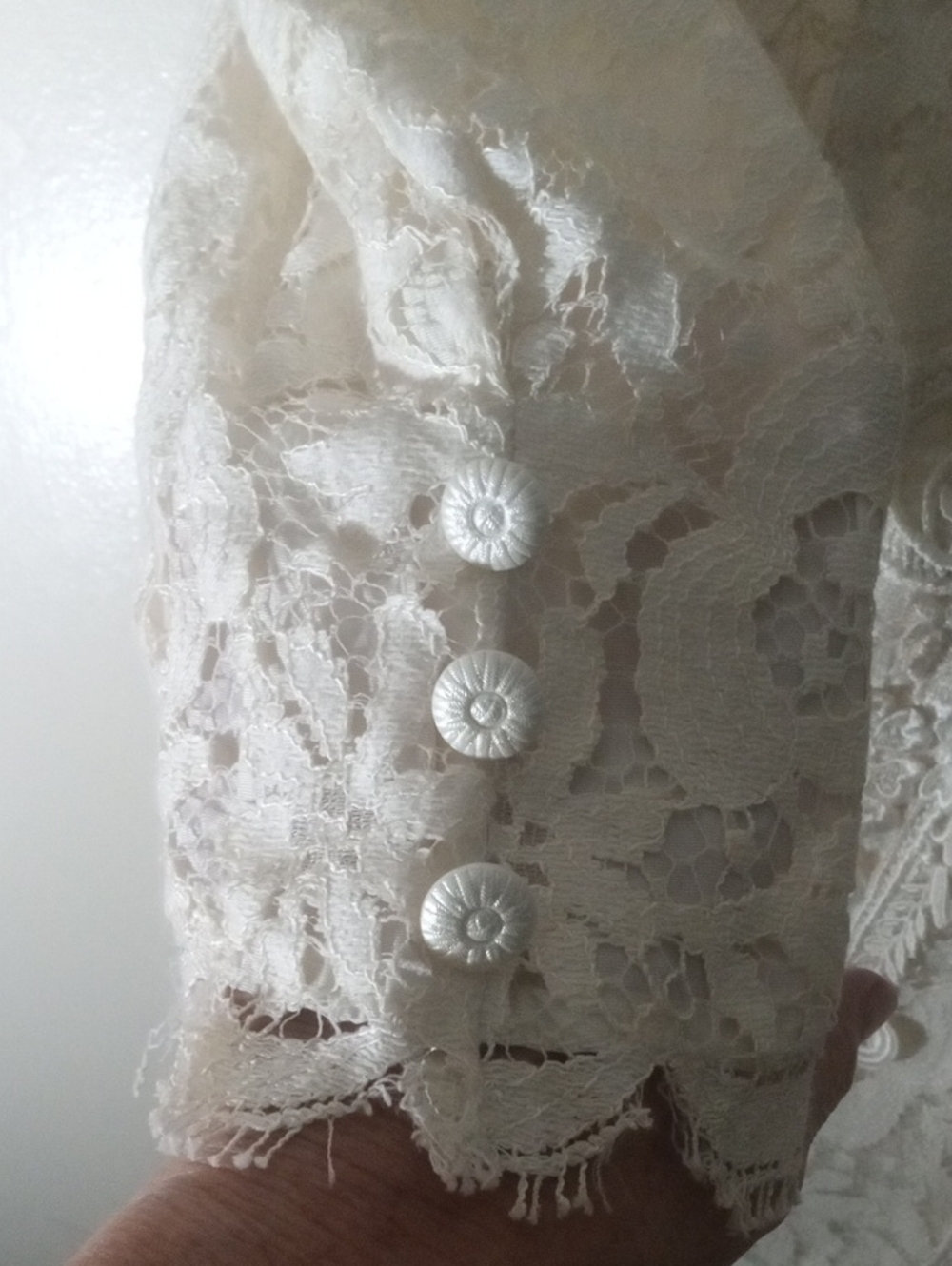 Cachet by Bari Protas Ivory Lace 2pc Skirt Suit Plus Size 22 - Picture 5 of 11